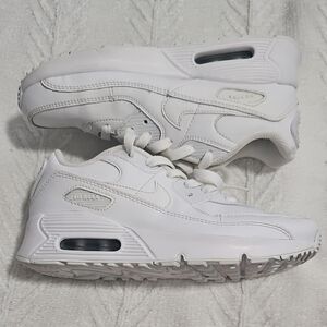 Nike Unisex Youth Air Max 90 N Leather (GS) Triple White